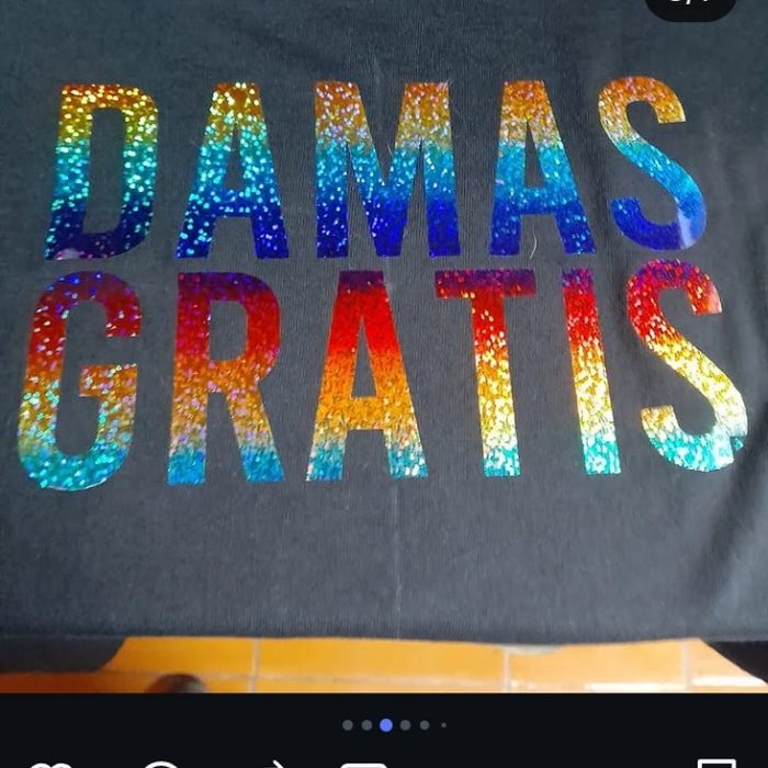 Estampado textil con vinilo glitter